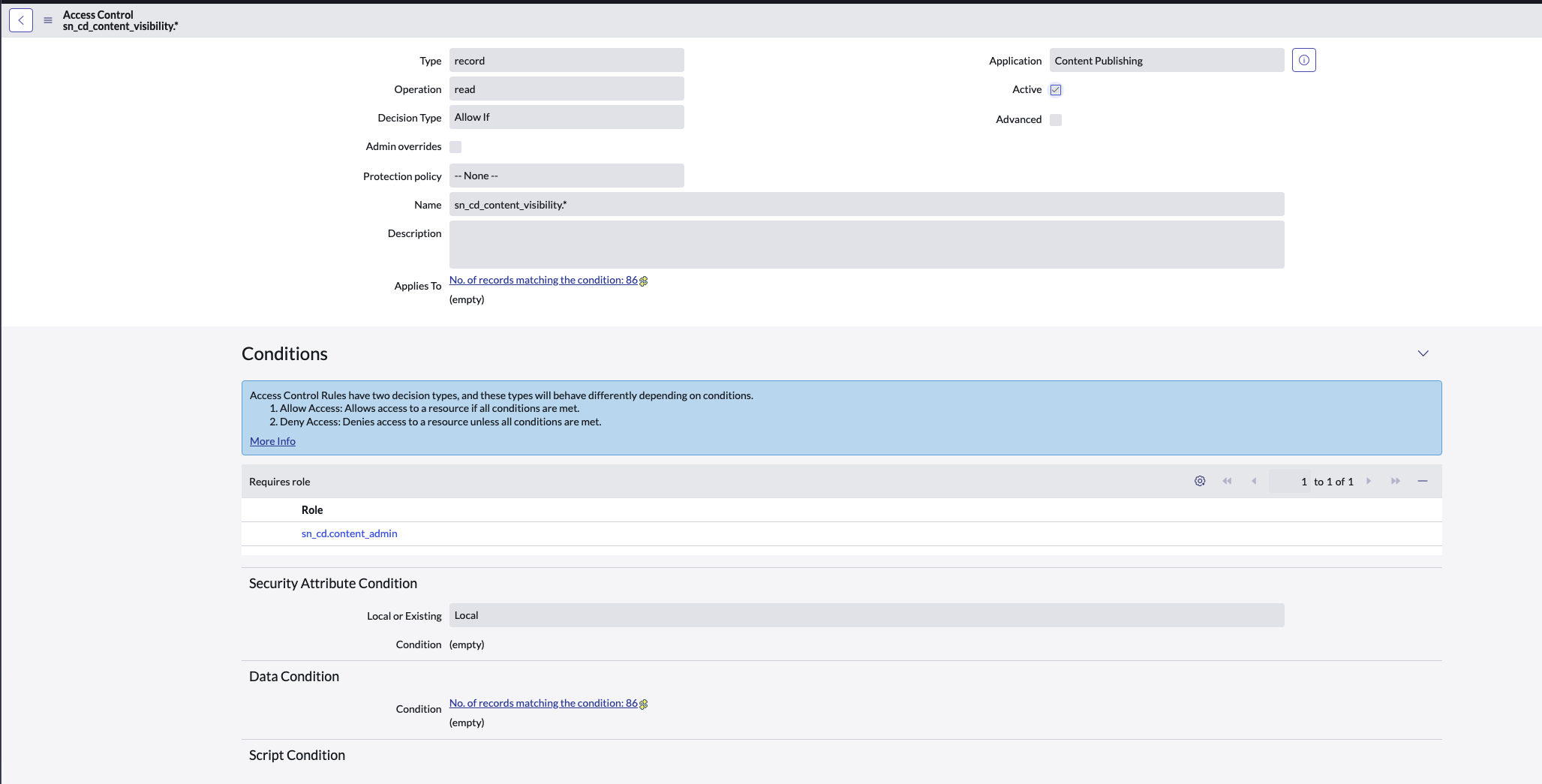 ServiceNow Table ACL Configuration