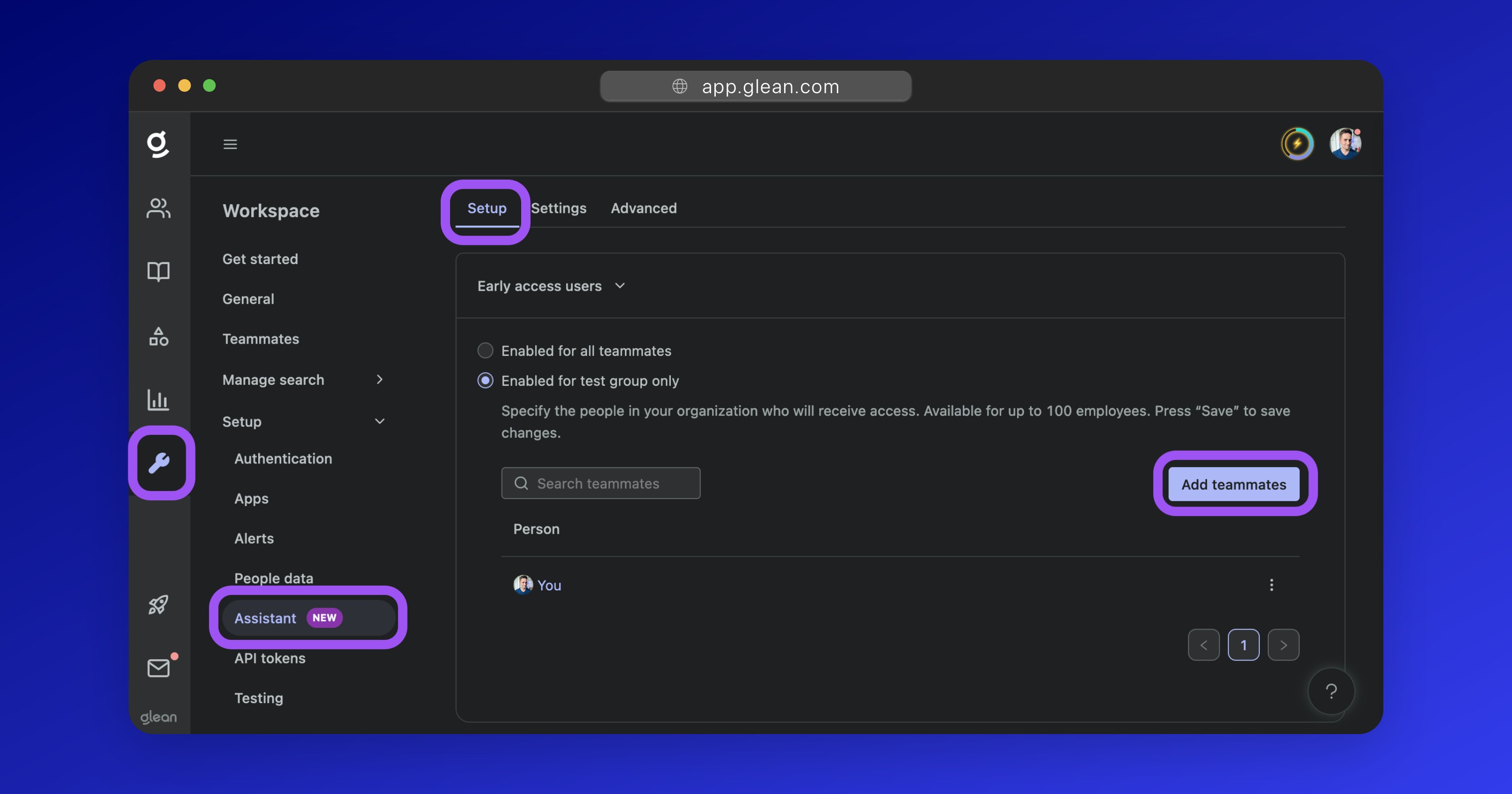 Assign users to Glean Assistant