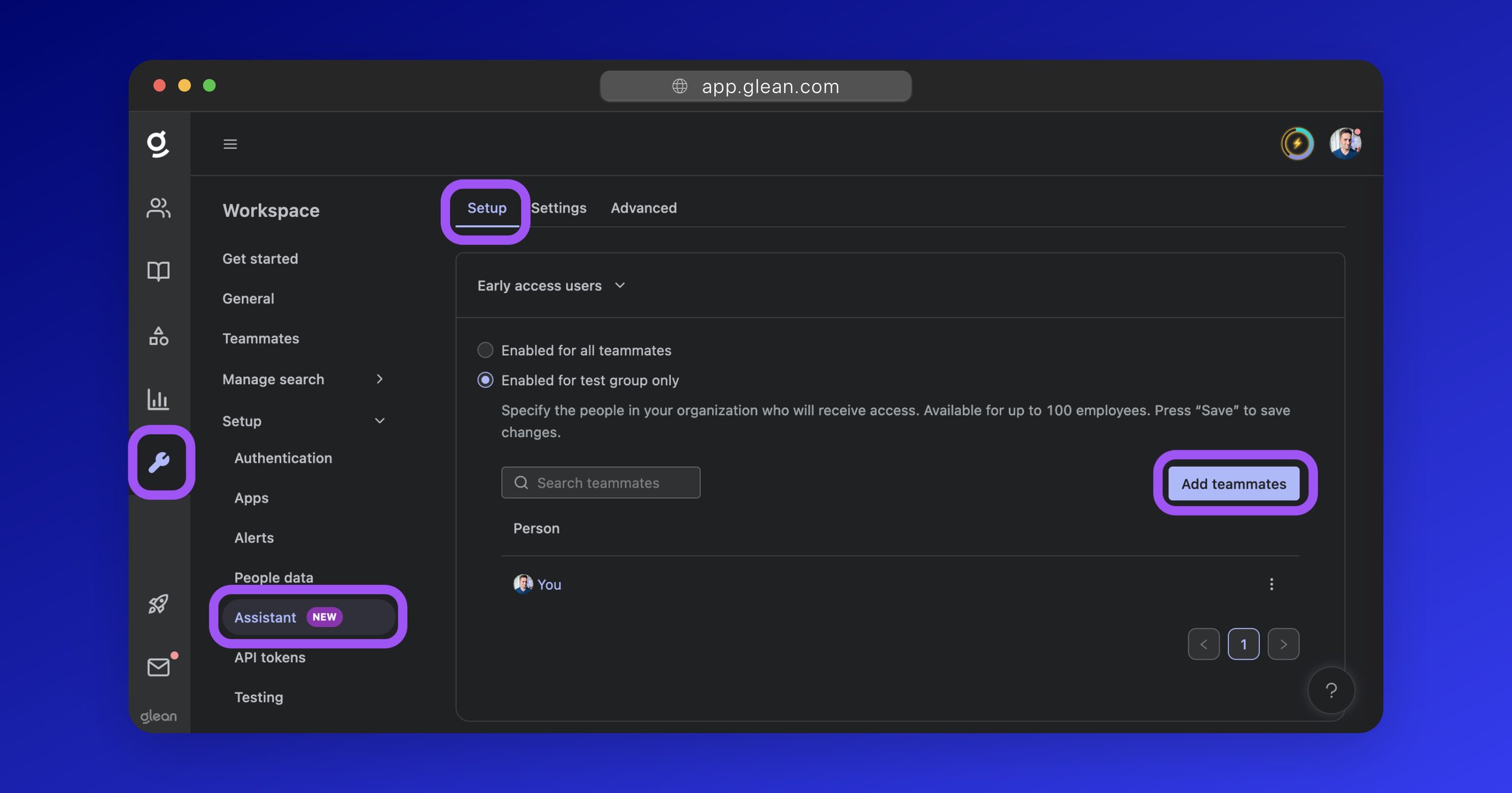 Assign users to Glean Assistant