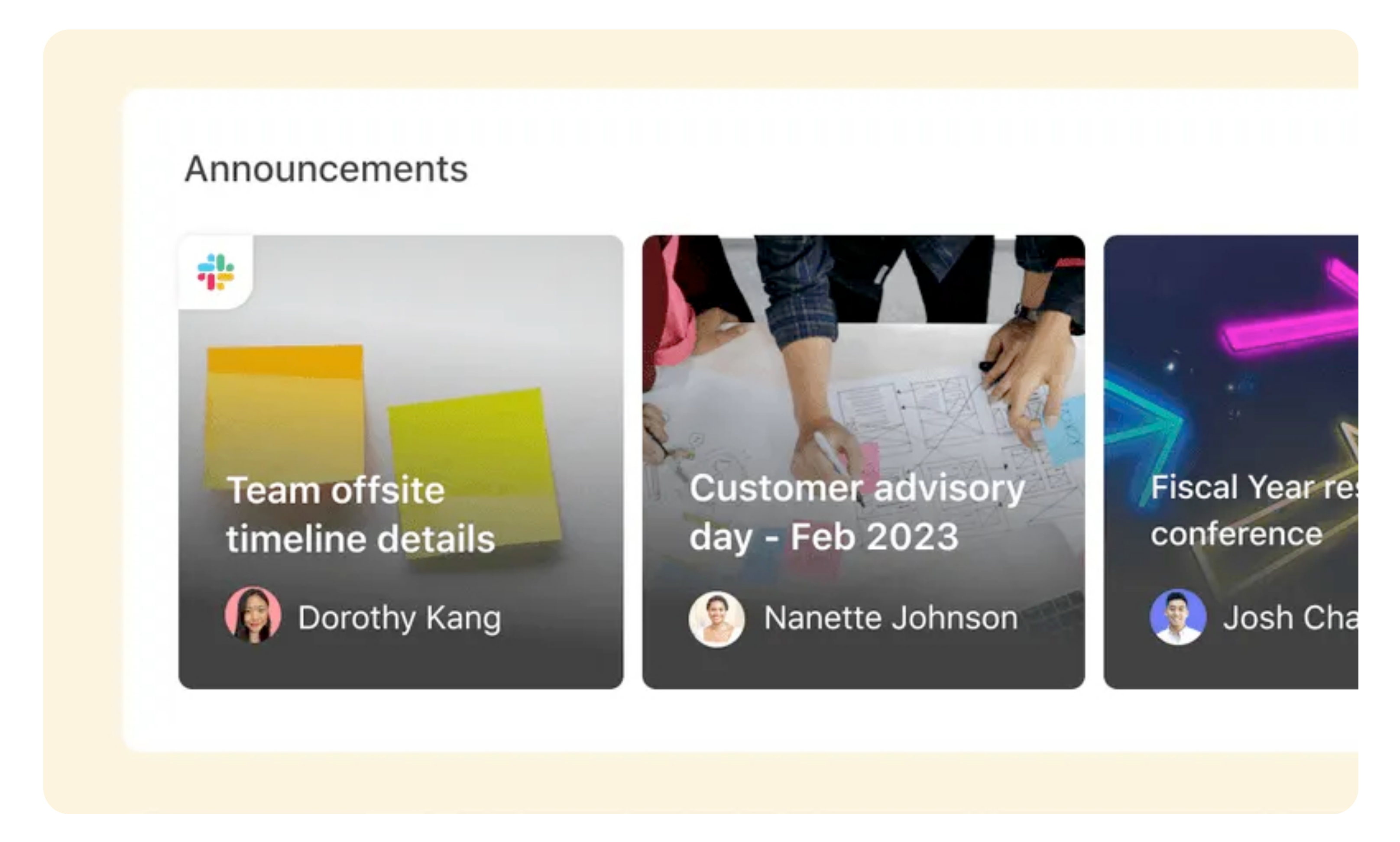 announcements