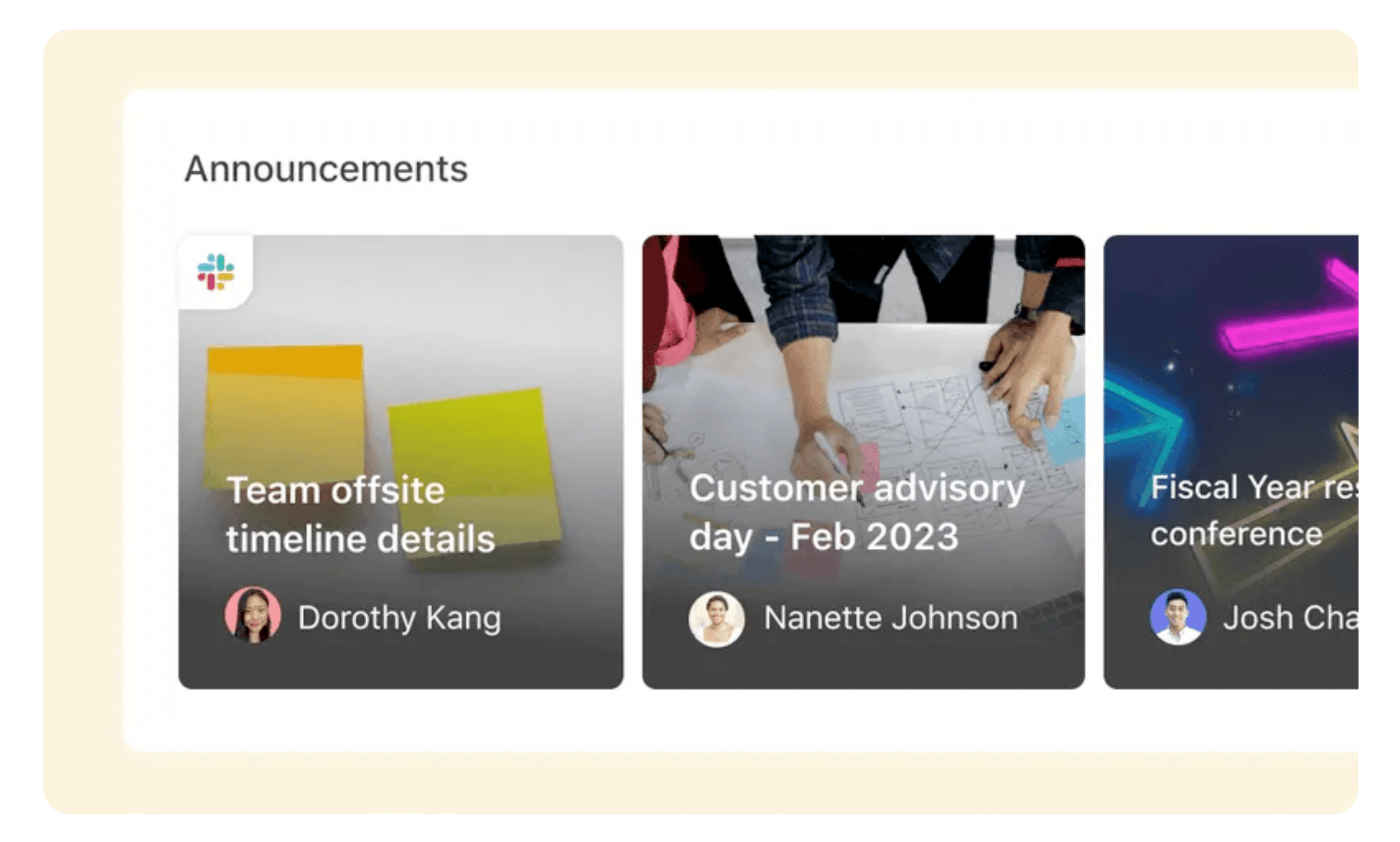 announcements