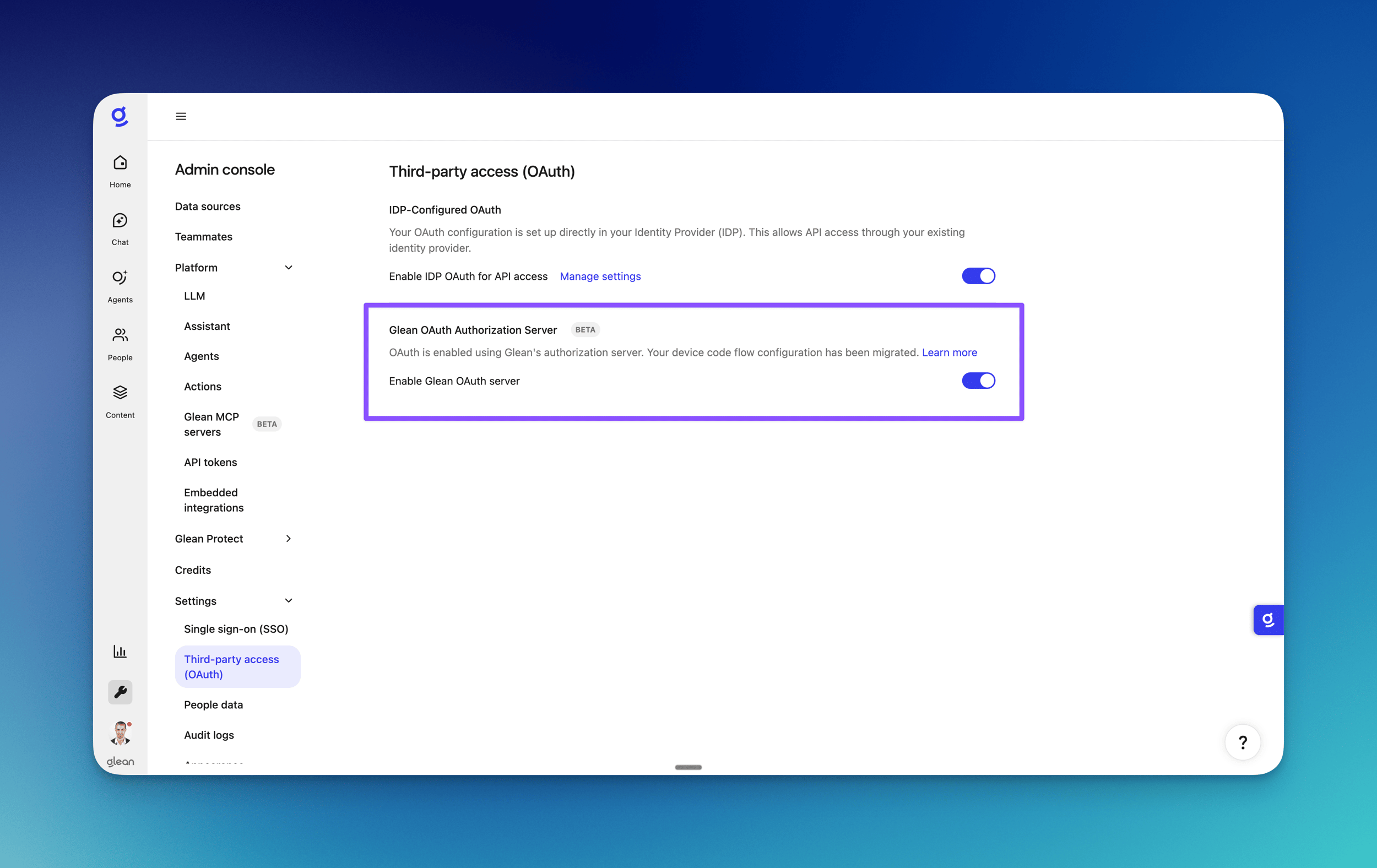 Glean OAuth Authorization Server