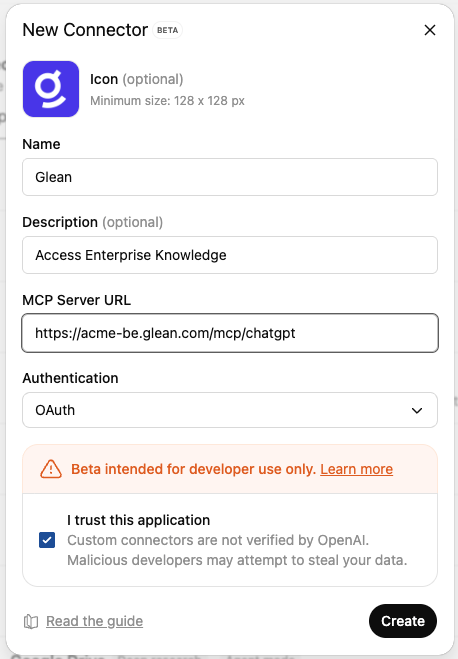 Connector URL