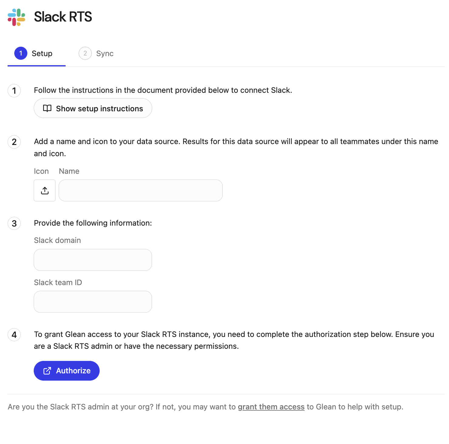 Setup Slack in Glean