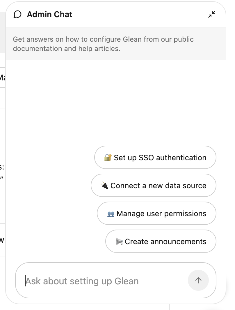 Admin Chat floating panel open