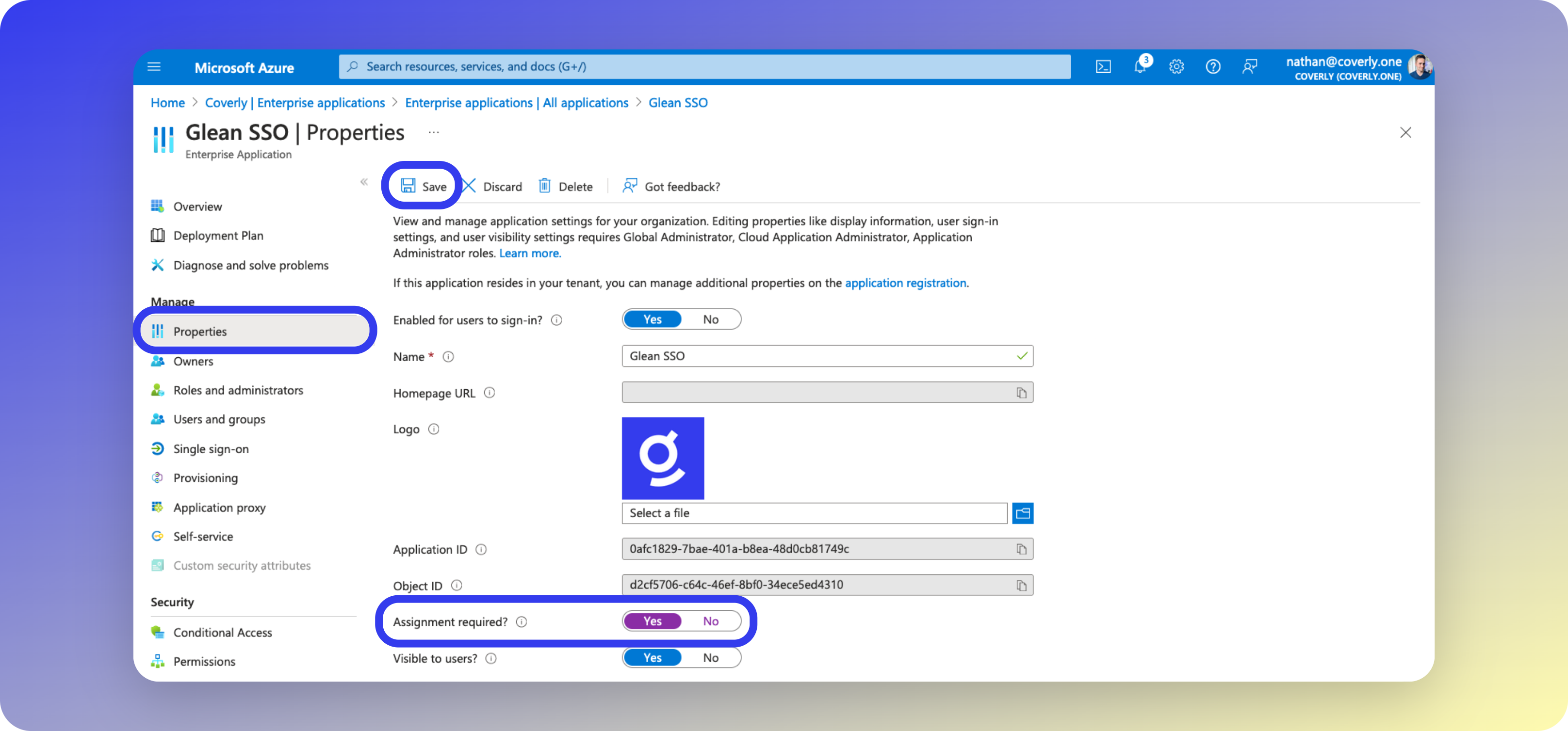 Enable assignment