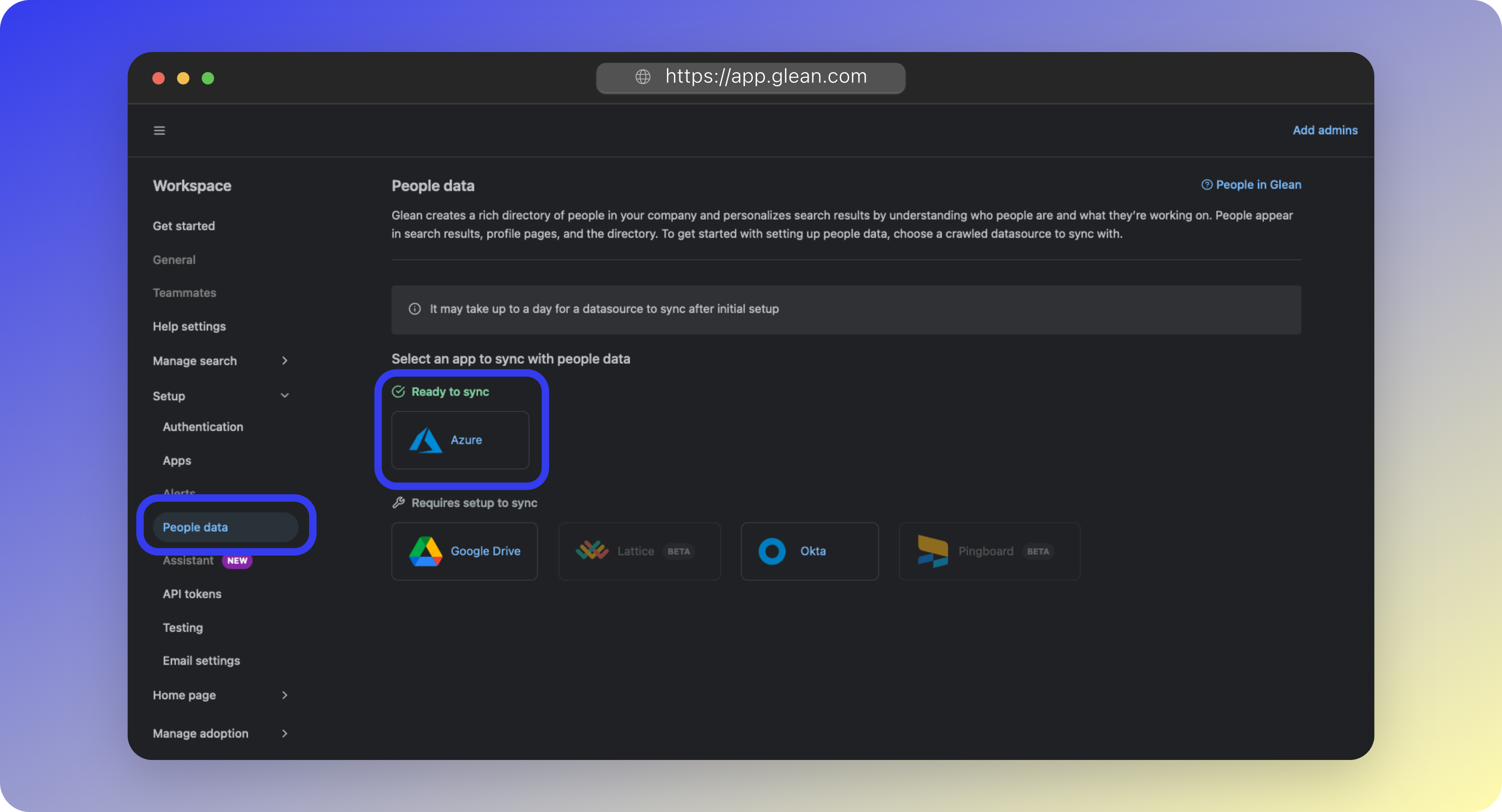 Ready to Sync Azure