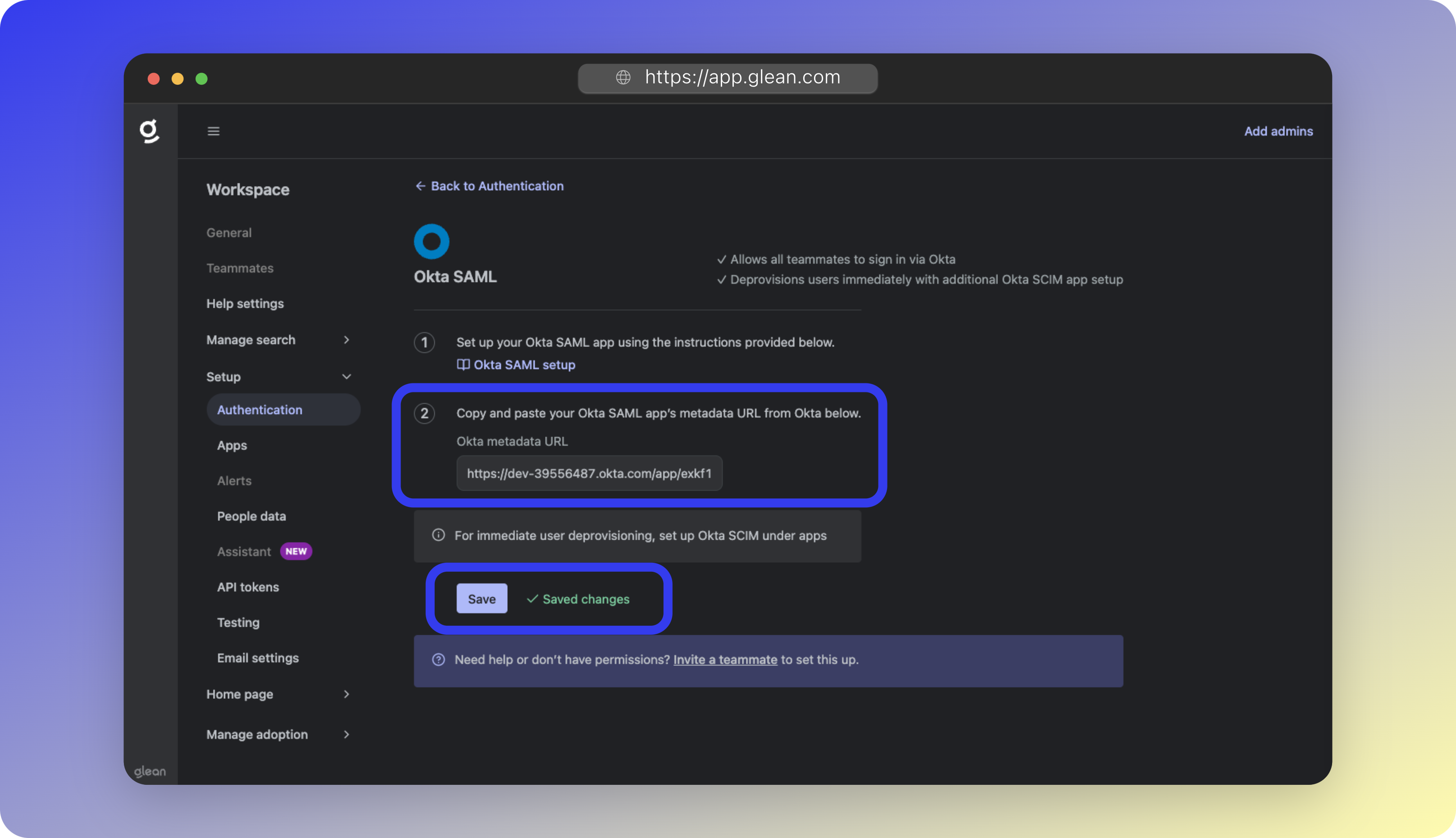 Configure SAML