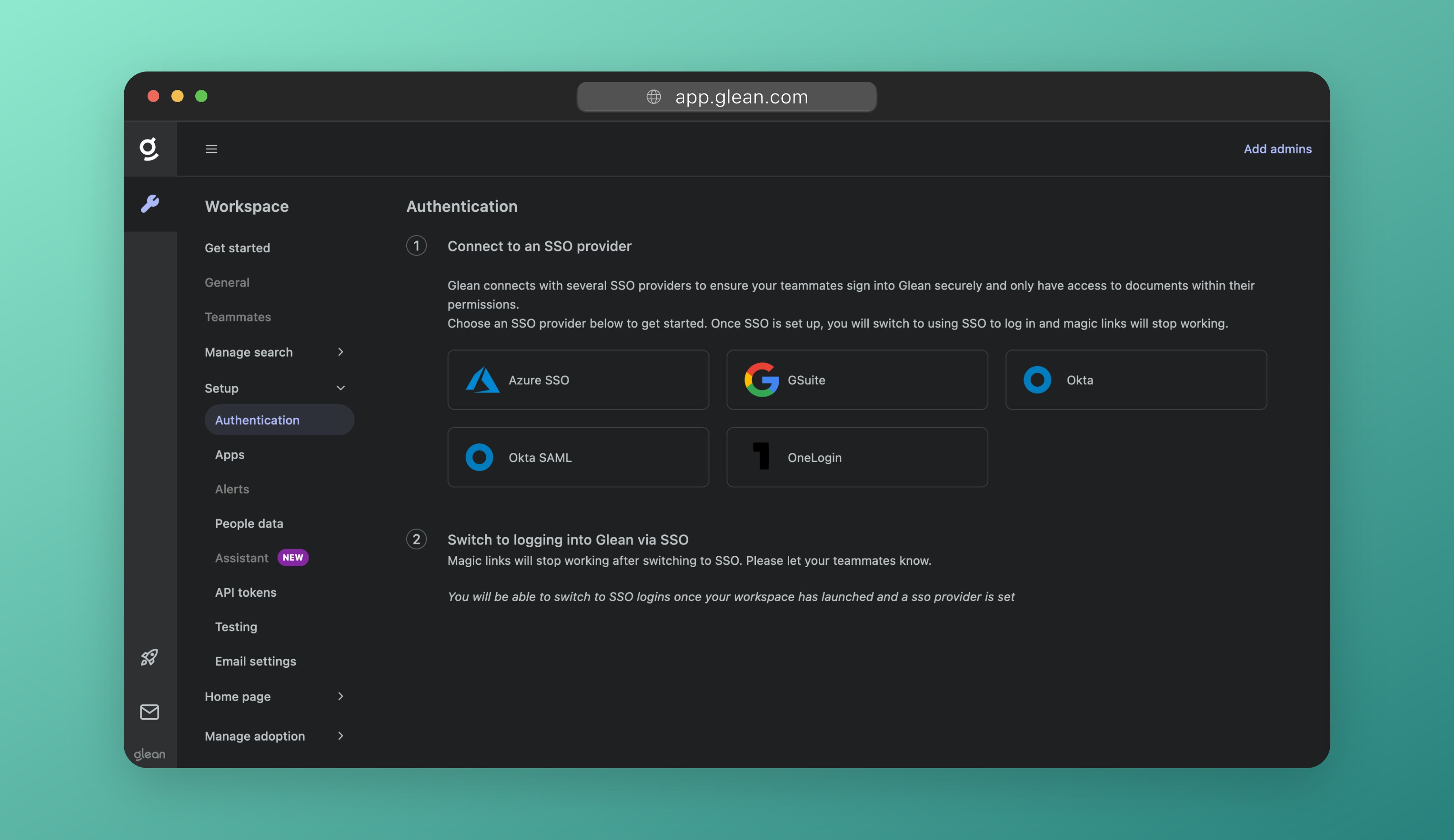 Select your Identity Provider (IdP)