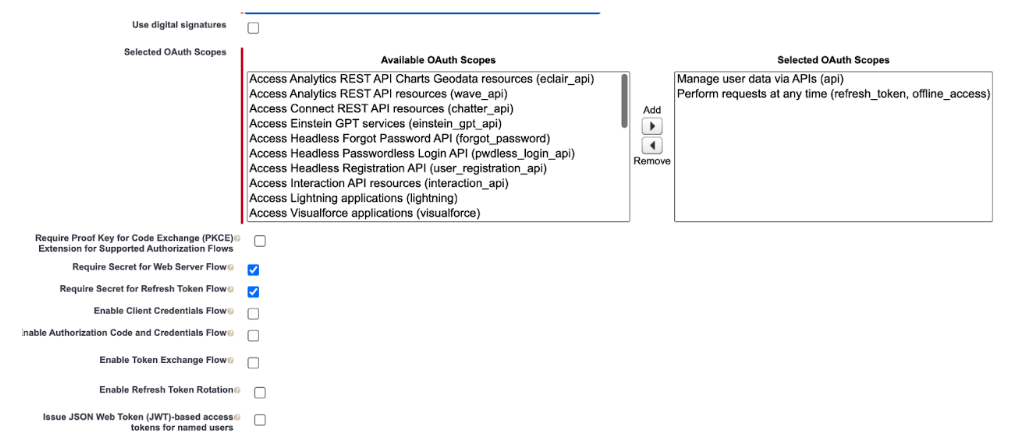 Salesforce Scopes