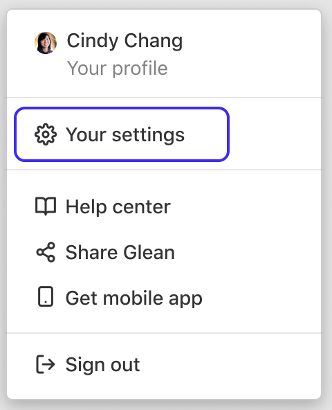 Your Settings