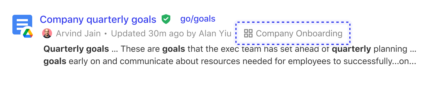 Collections in Search Results