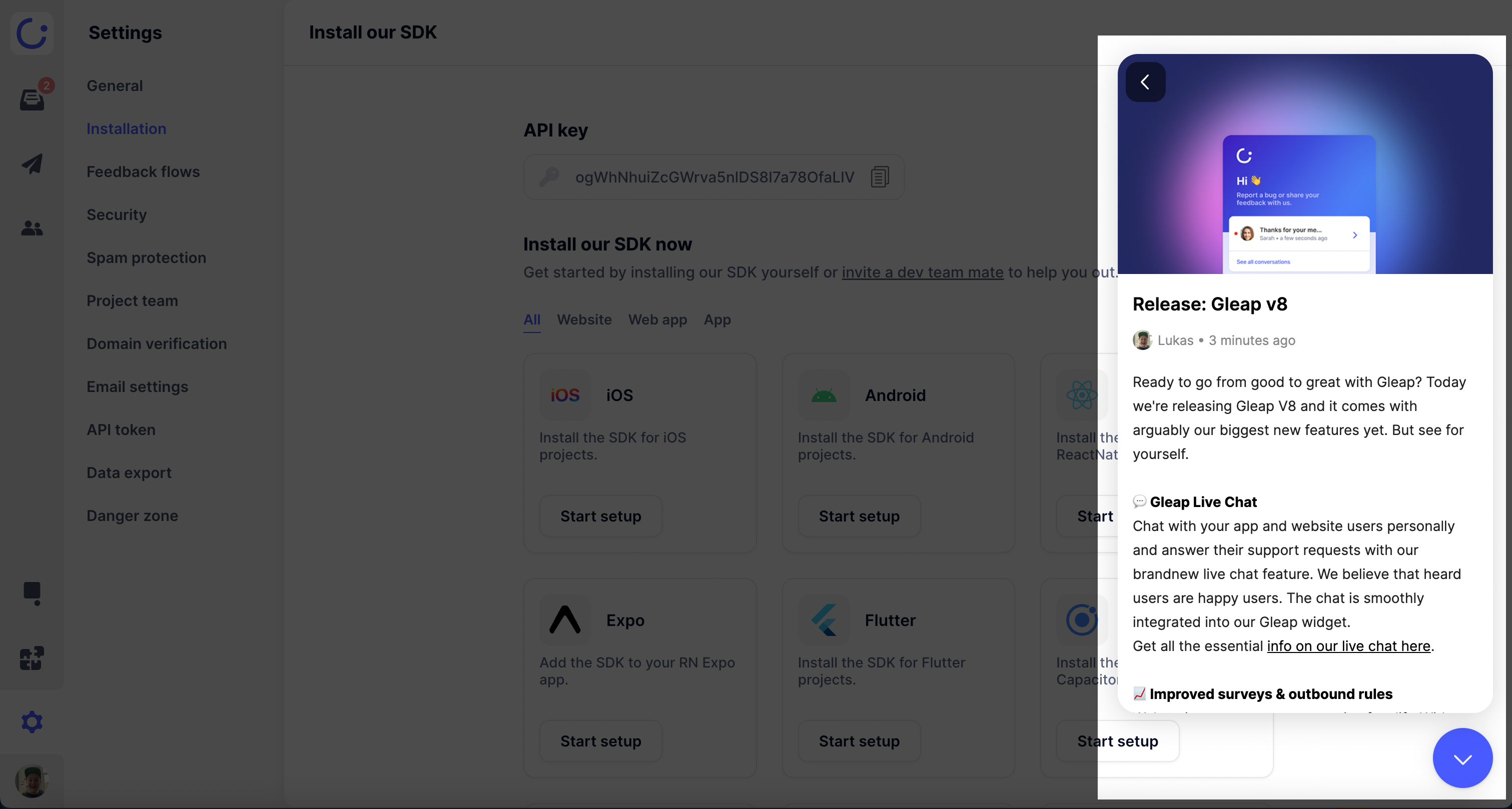 Release notes & news - Gleap Documentation
