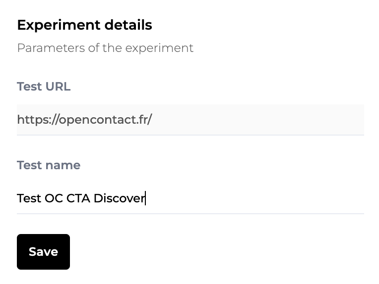 Edit experiment name