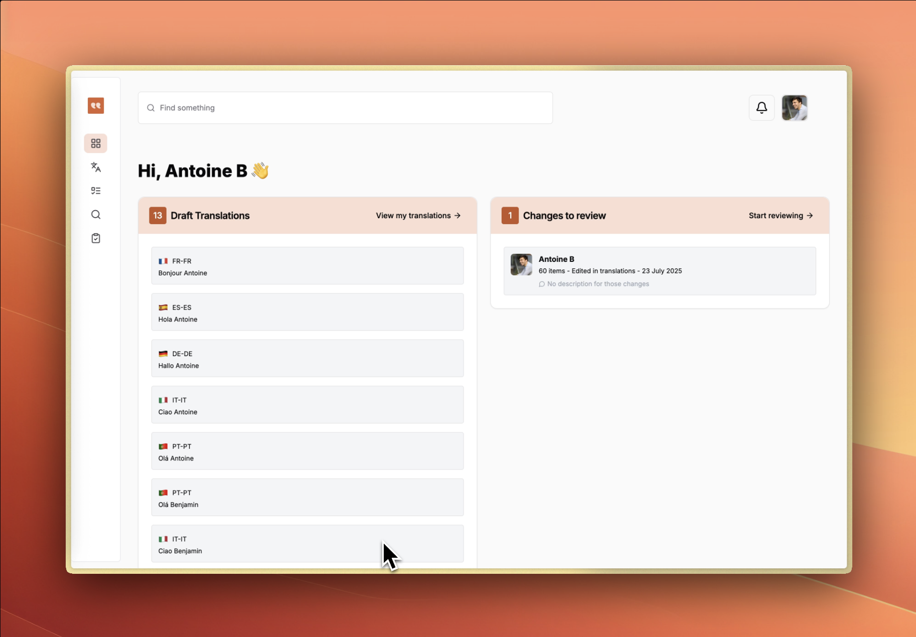dashboard screenshot