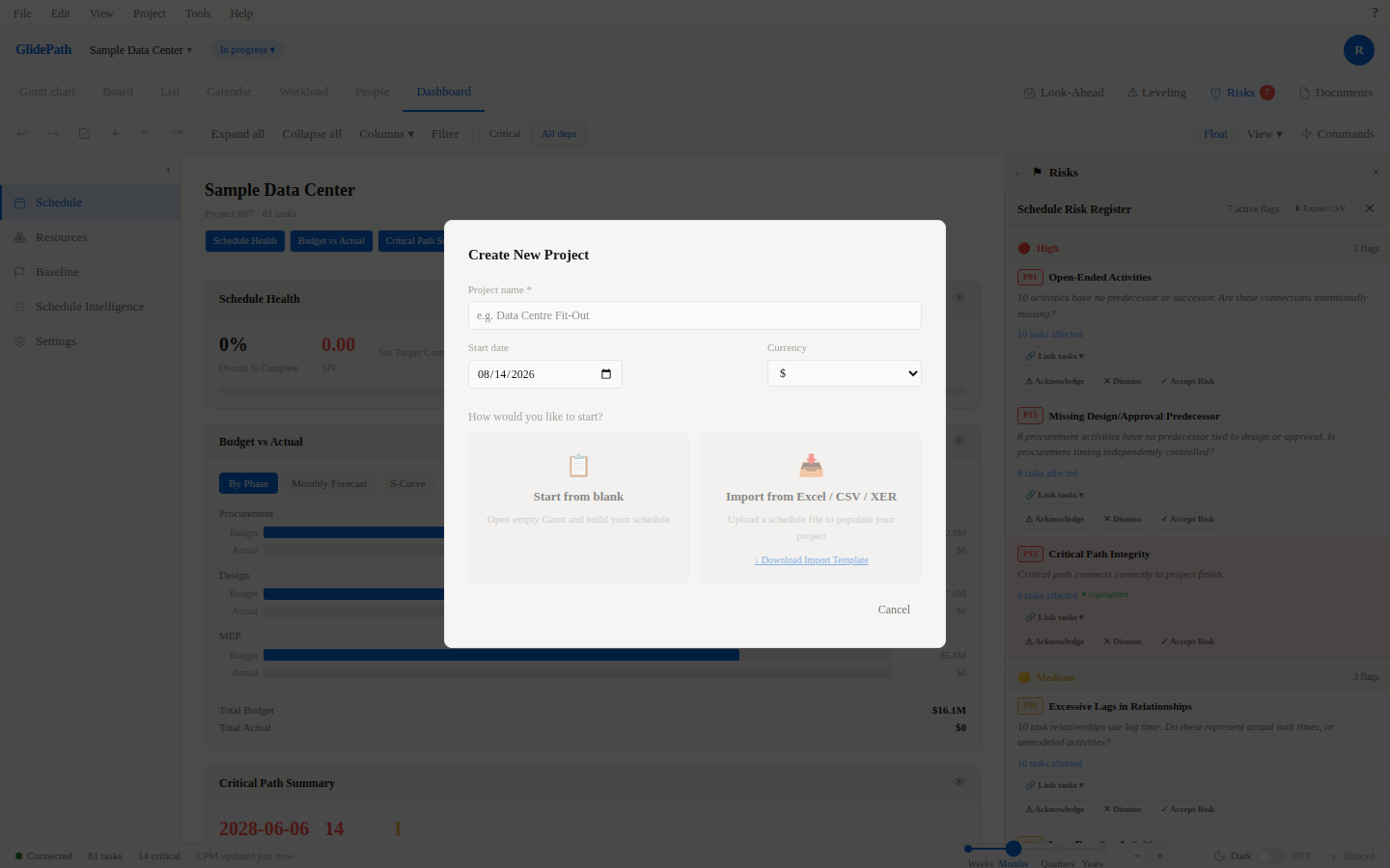Create Project Dialog