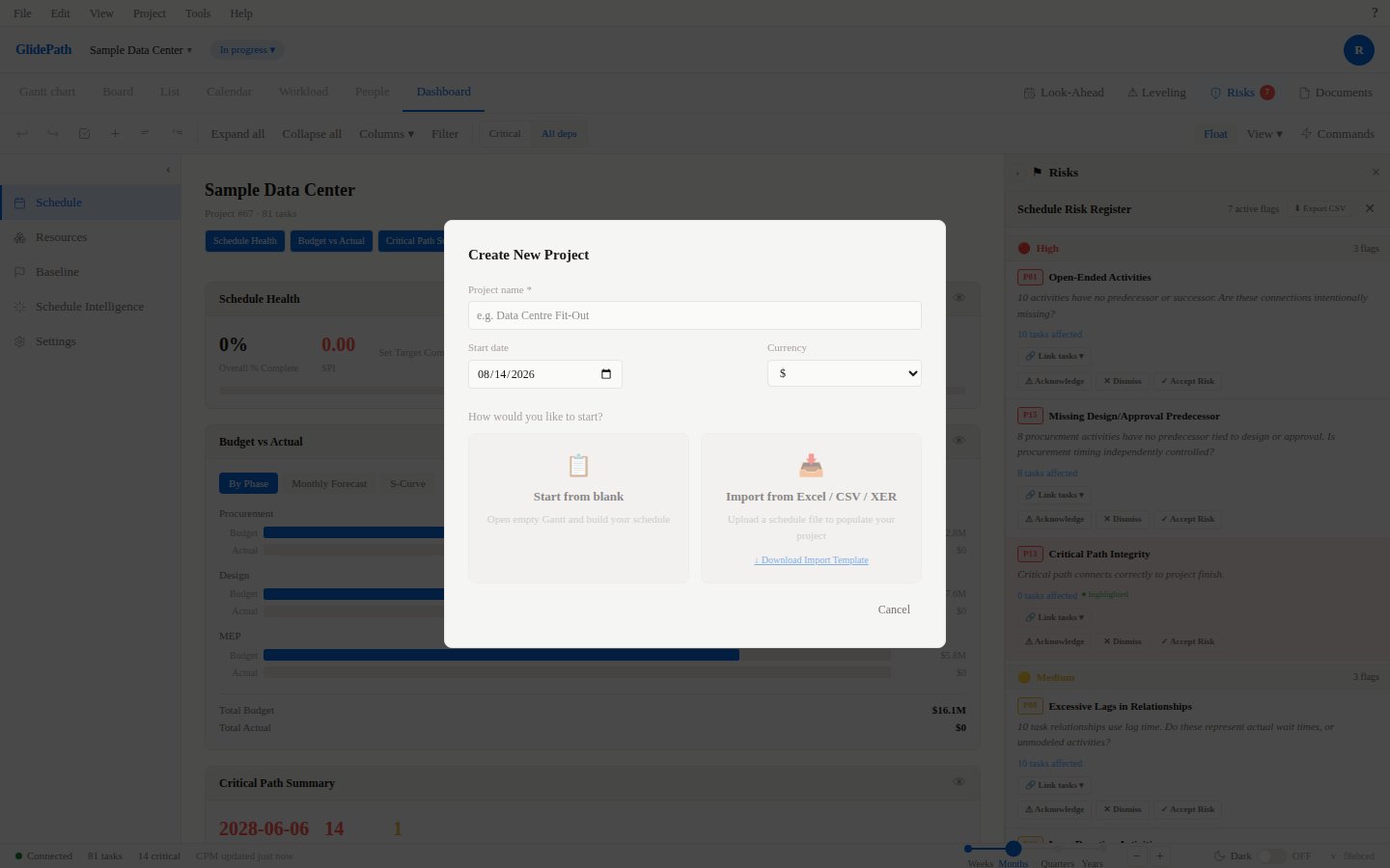 Create Project Dialog