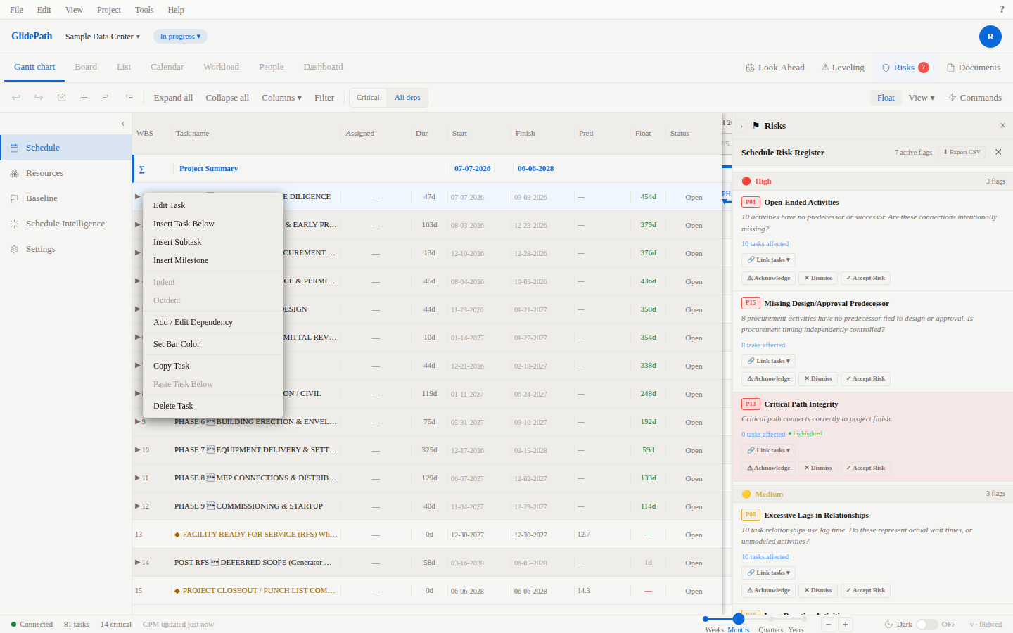 Gantt Toolbar and Customization