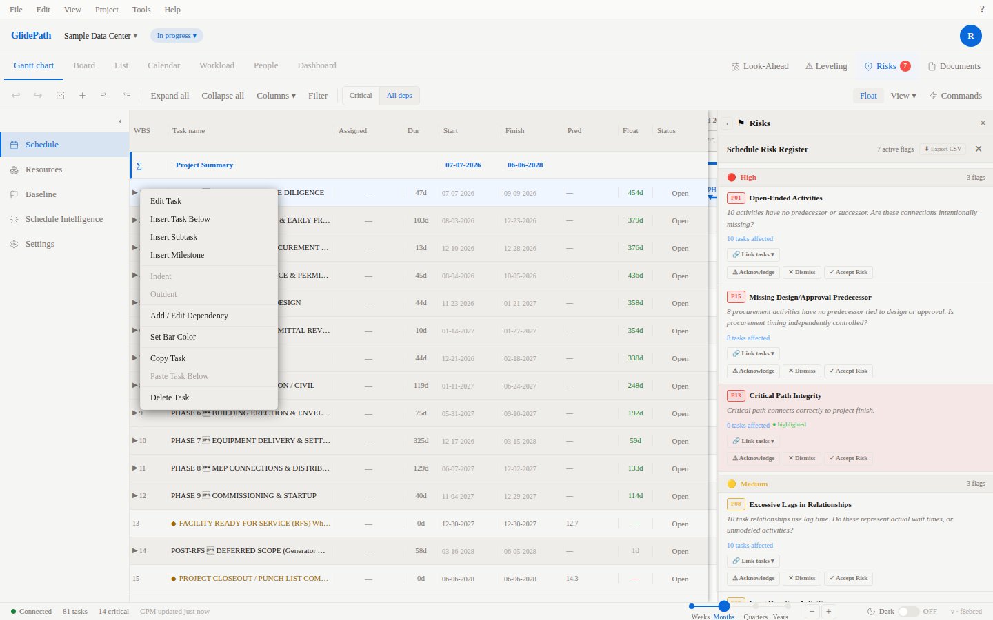 Gantt Toolbar and Customization