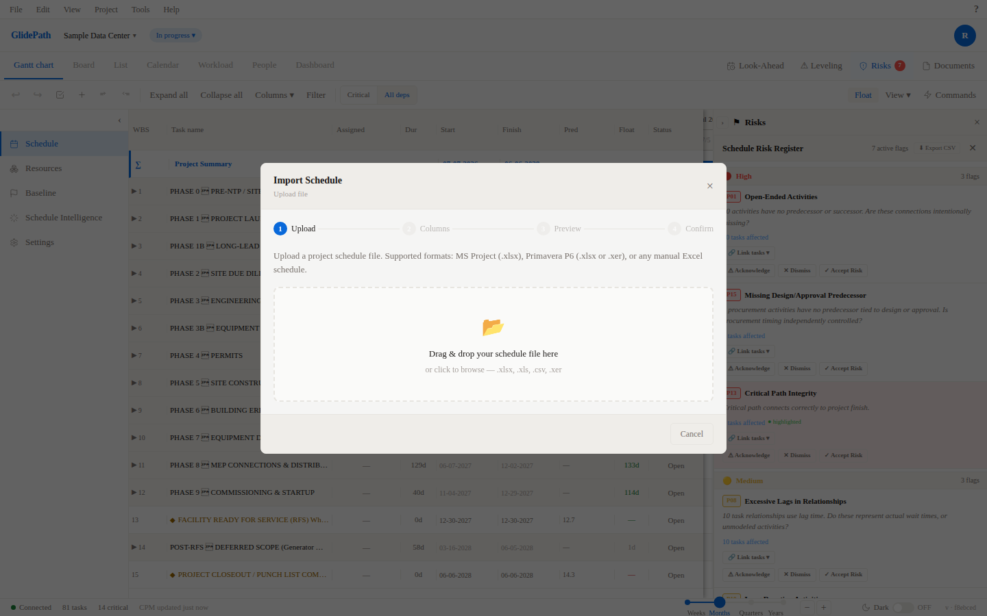 Import Results Dialog
