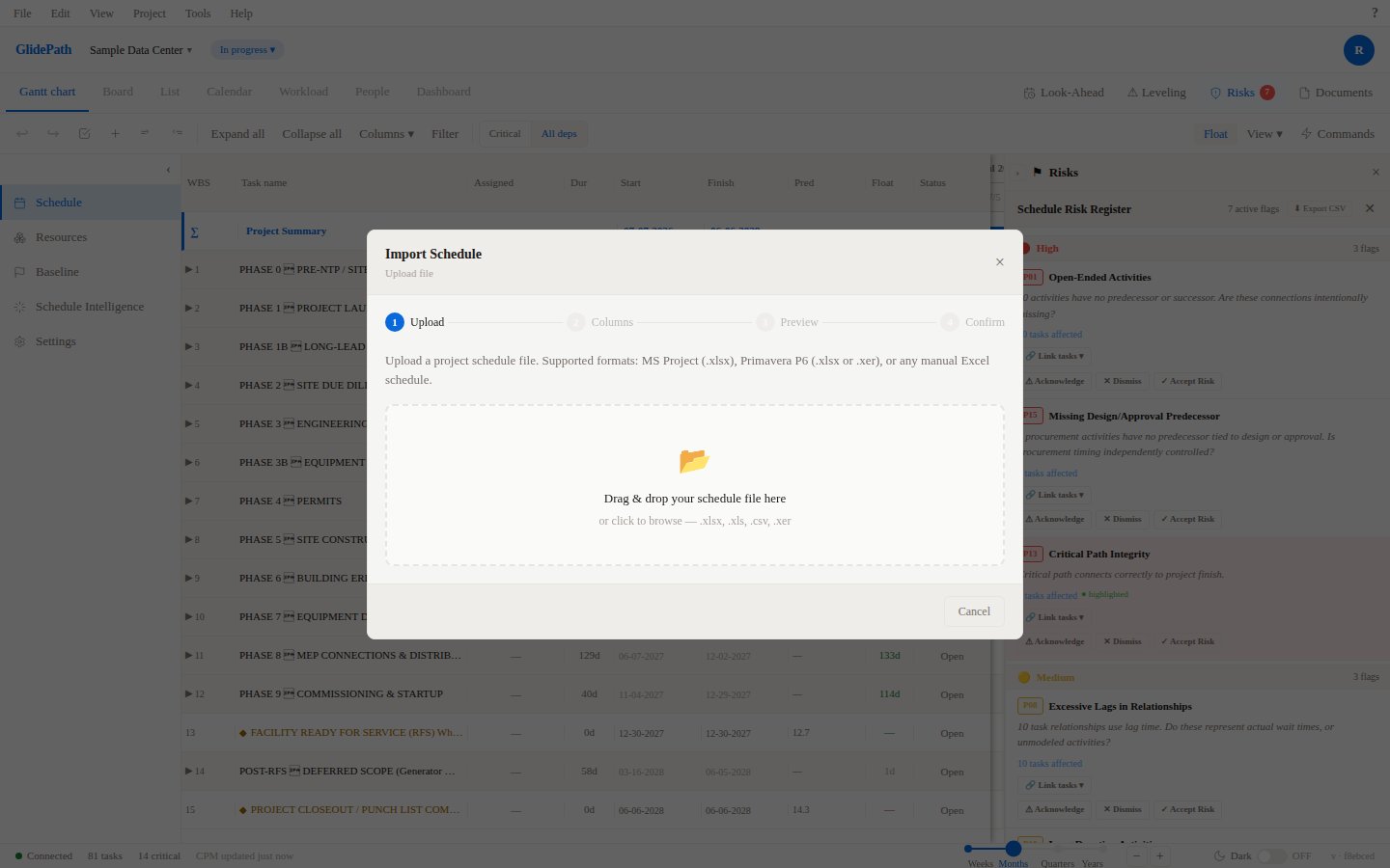 Import Results Dialog