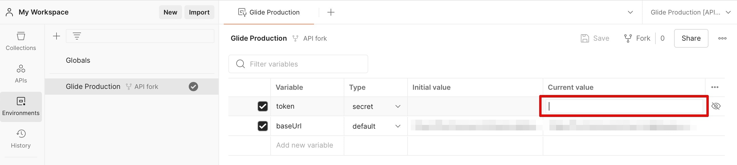 Add Glide API key