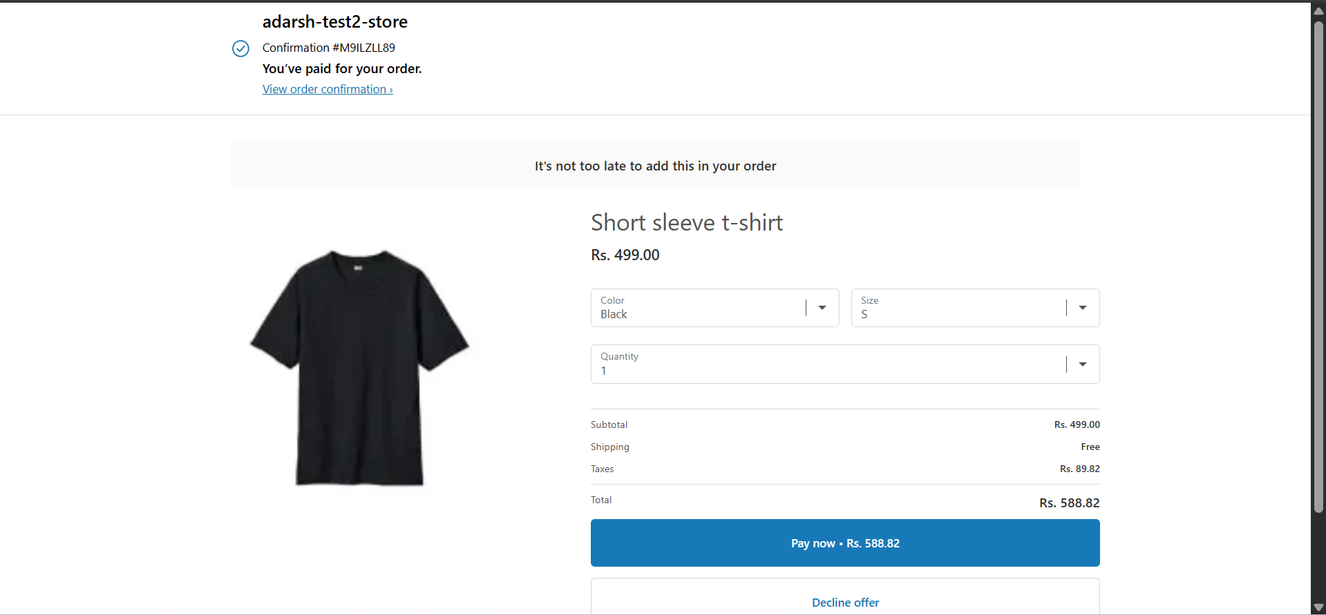 Post Checkout Upsell on post-checkout screen