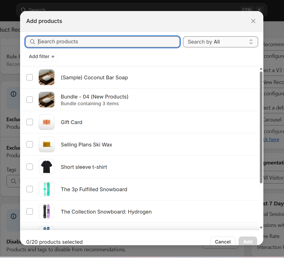 Add disabled products
