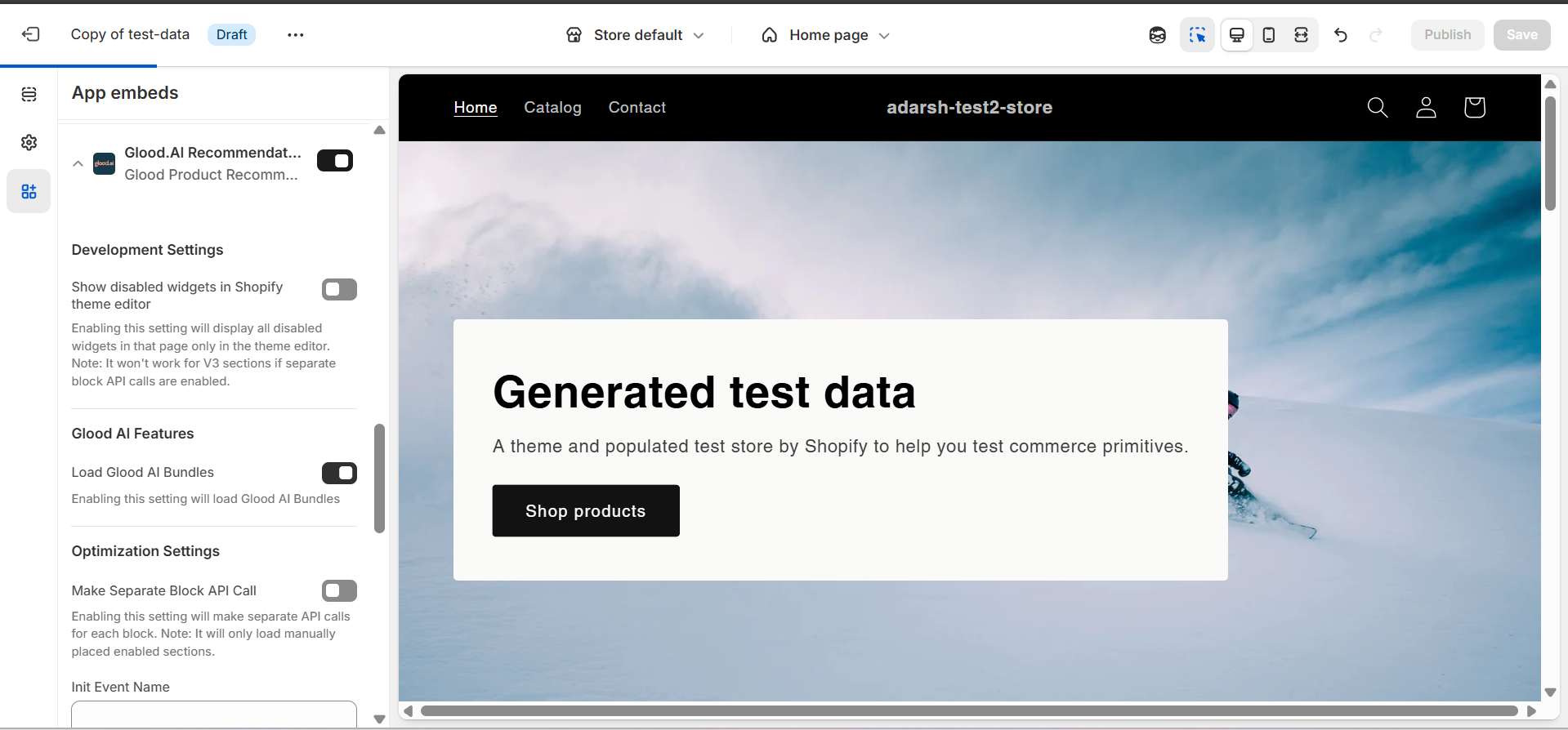 Enable Glood app embed
