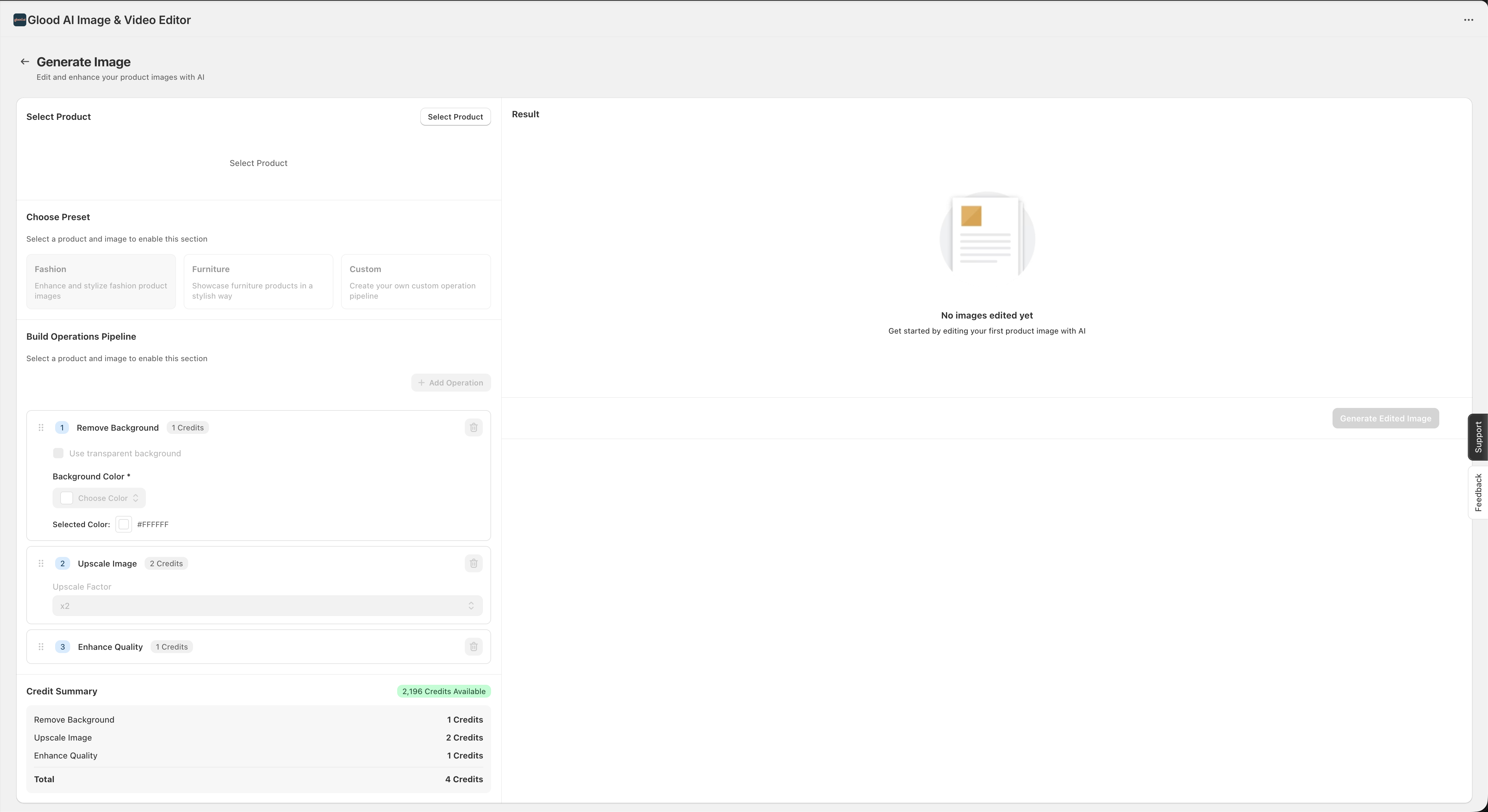 Image Editor Dashboard
