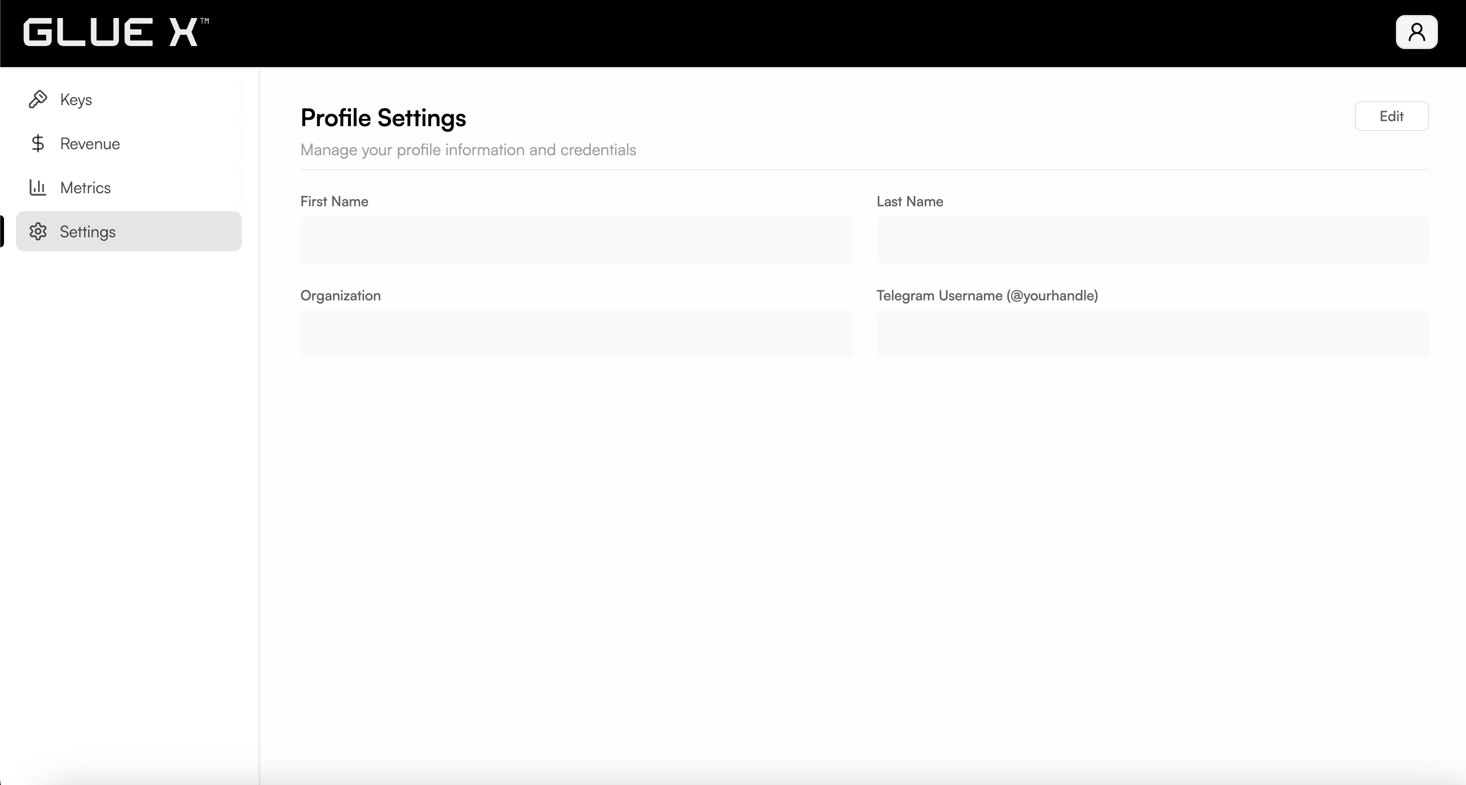 Developer Portal - Settings