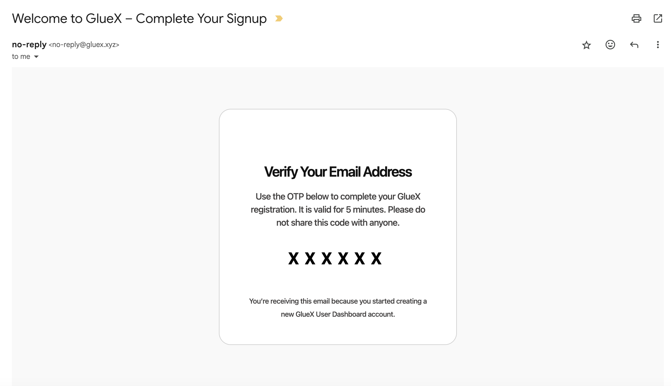 Developer Portal - Verify SignUp Email