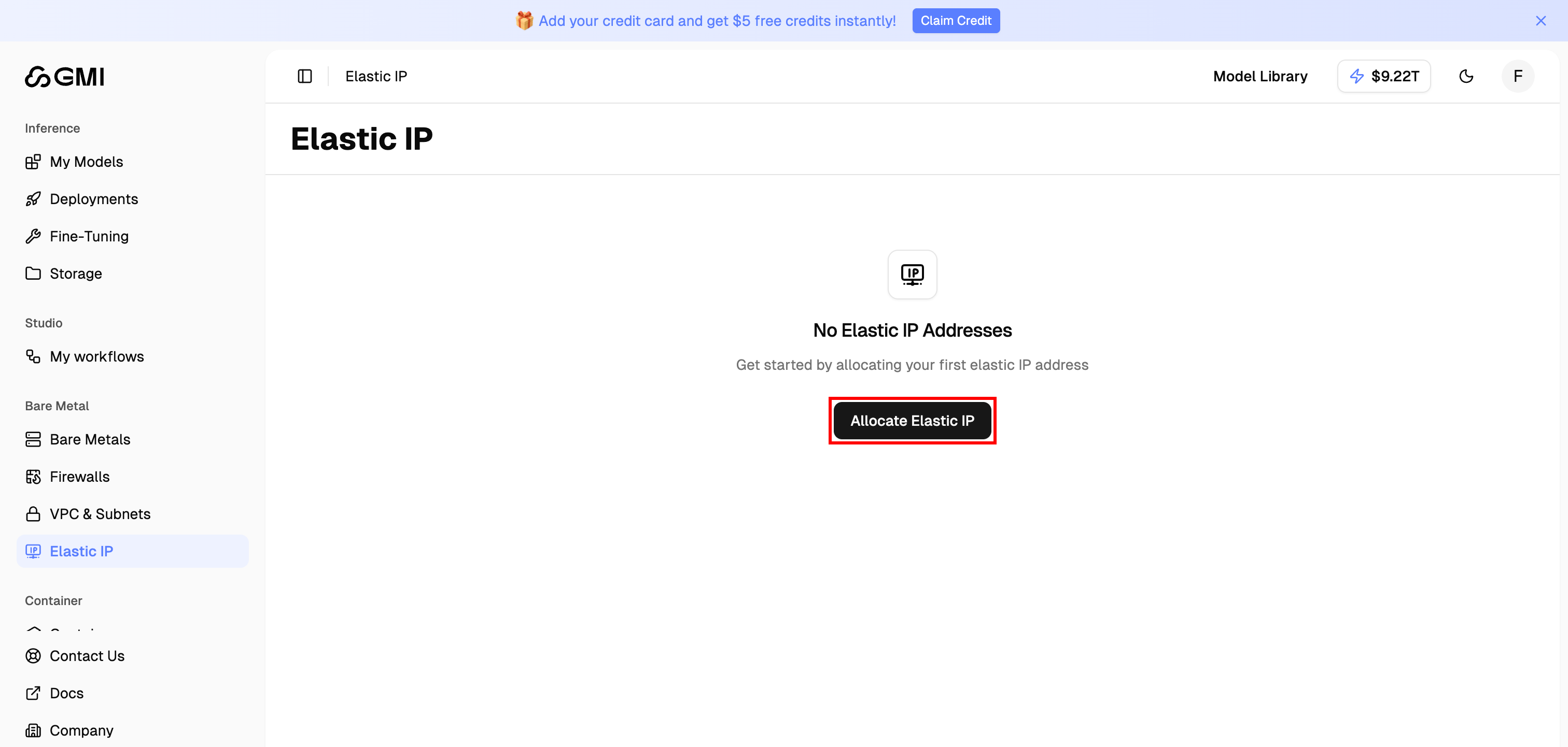 Elastic IP - GMI Cloud