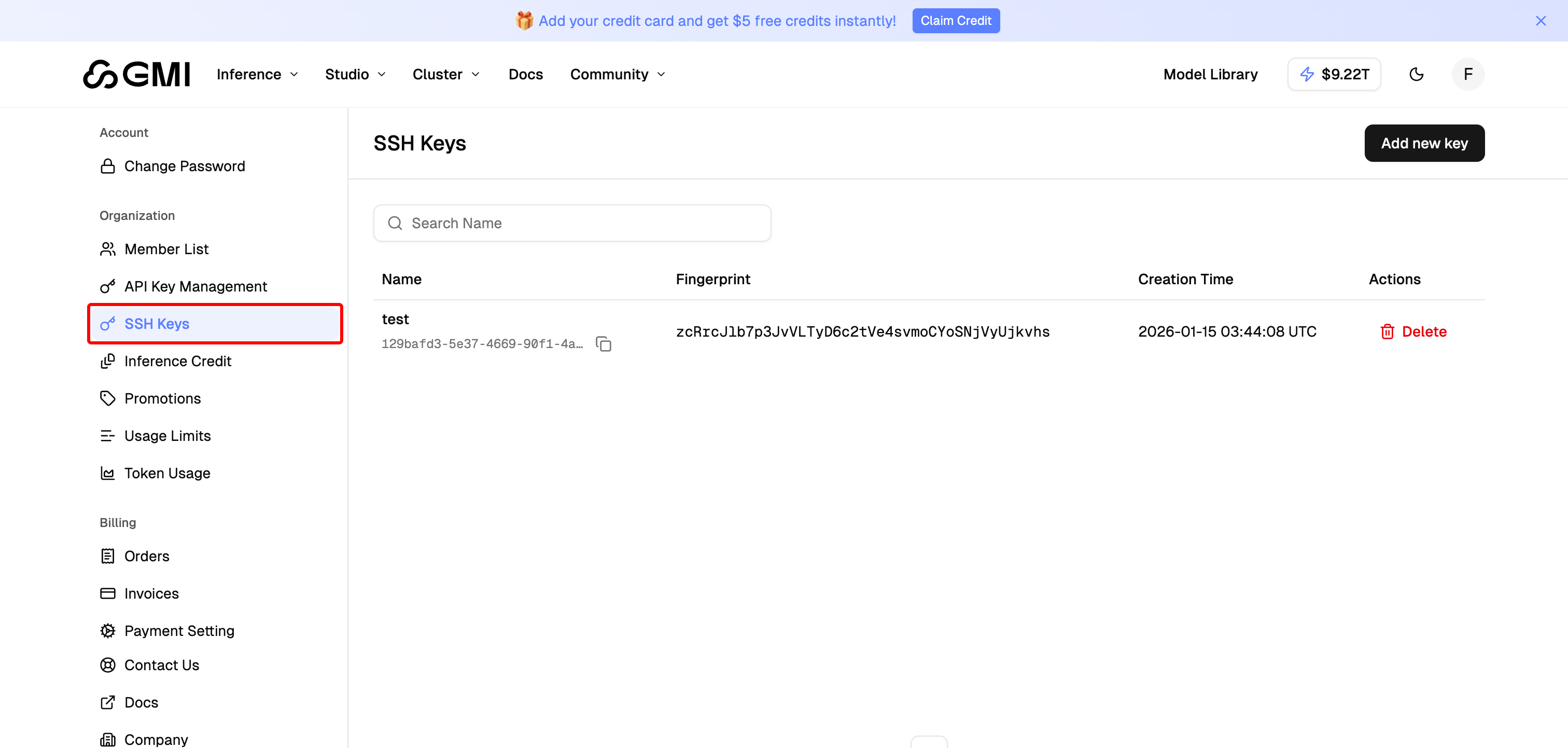 SSH Keys - GMI Cloud Documentation