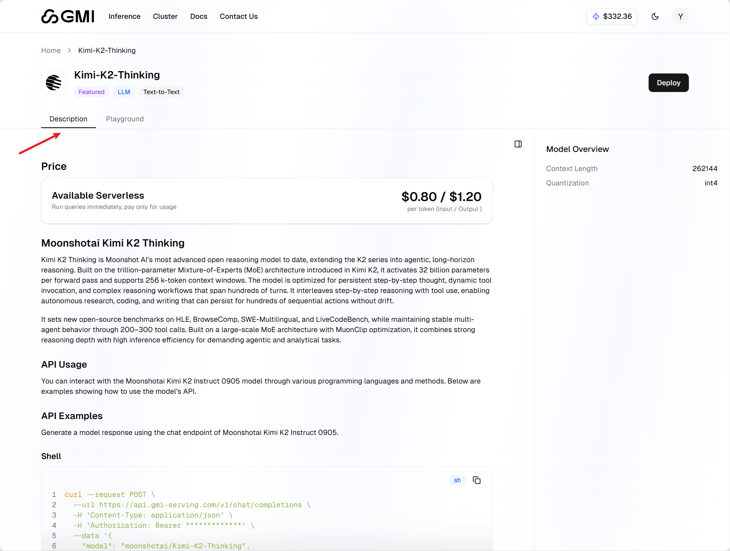 Serverless Endpoint - GMI Cloud Documentation