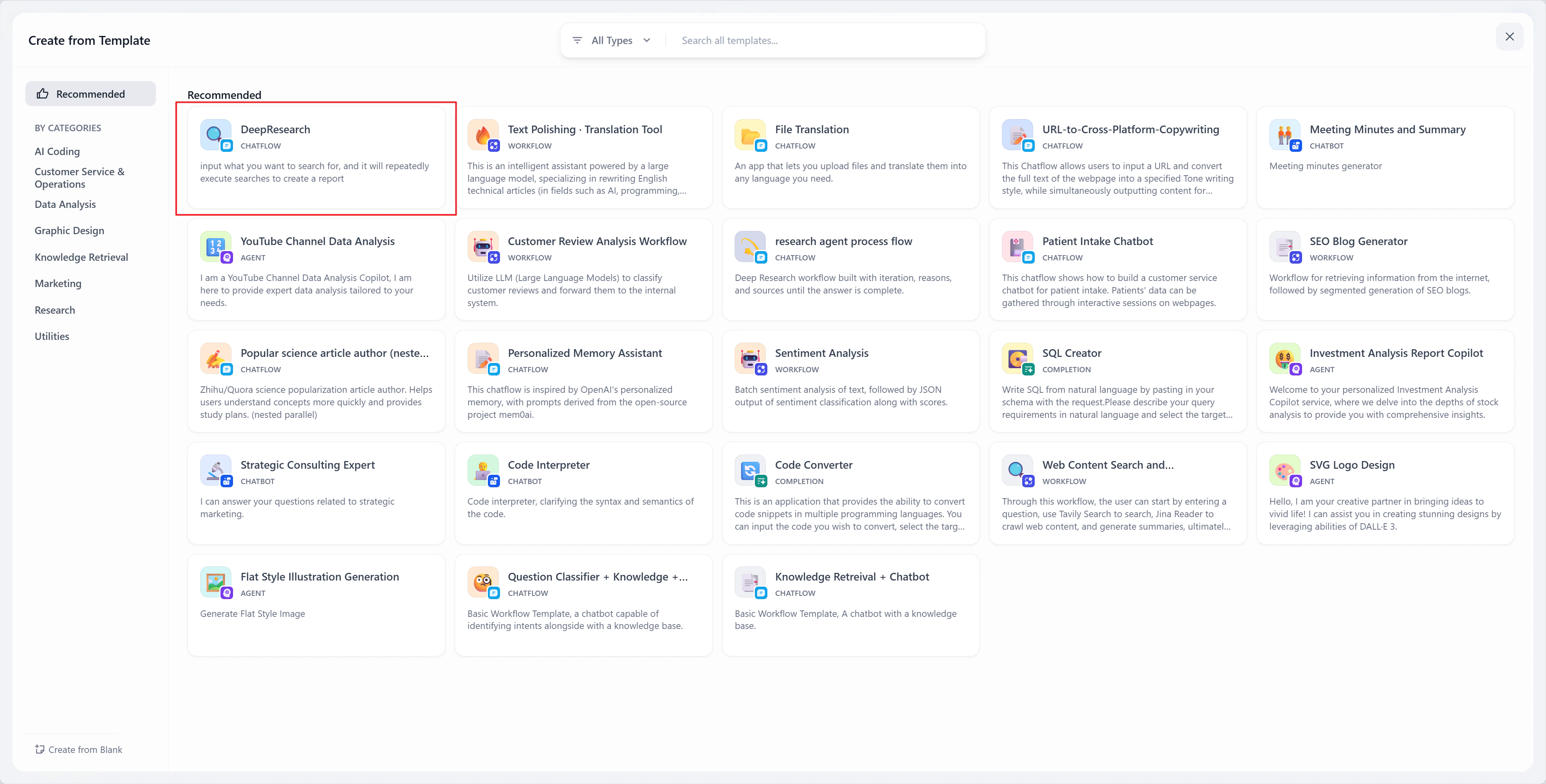 DeepResearch template