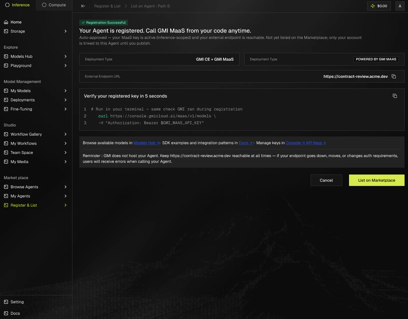 Test the deployed endpoint