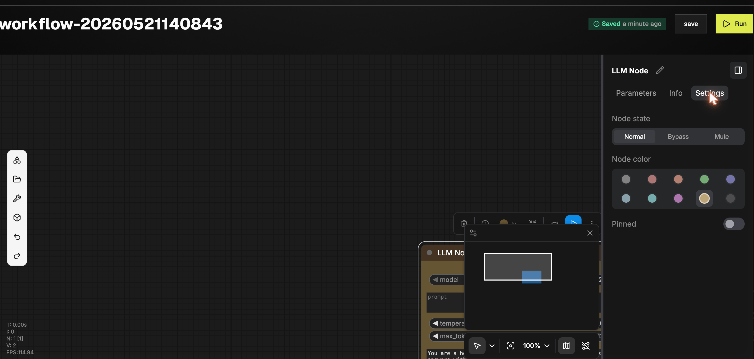 Inspector Settings tab