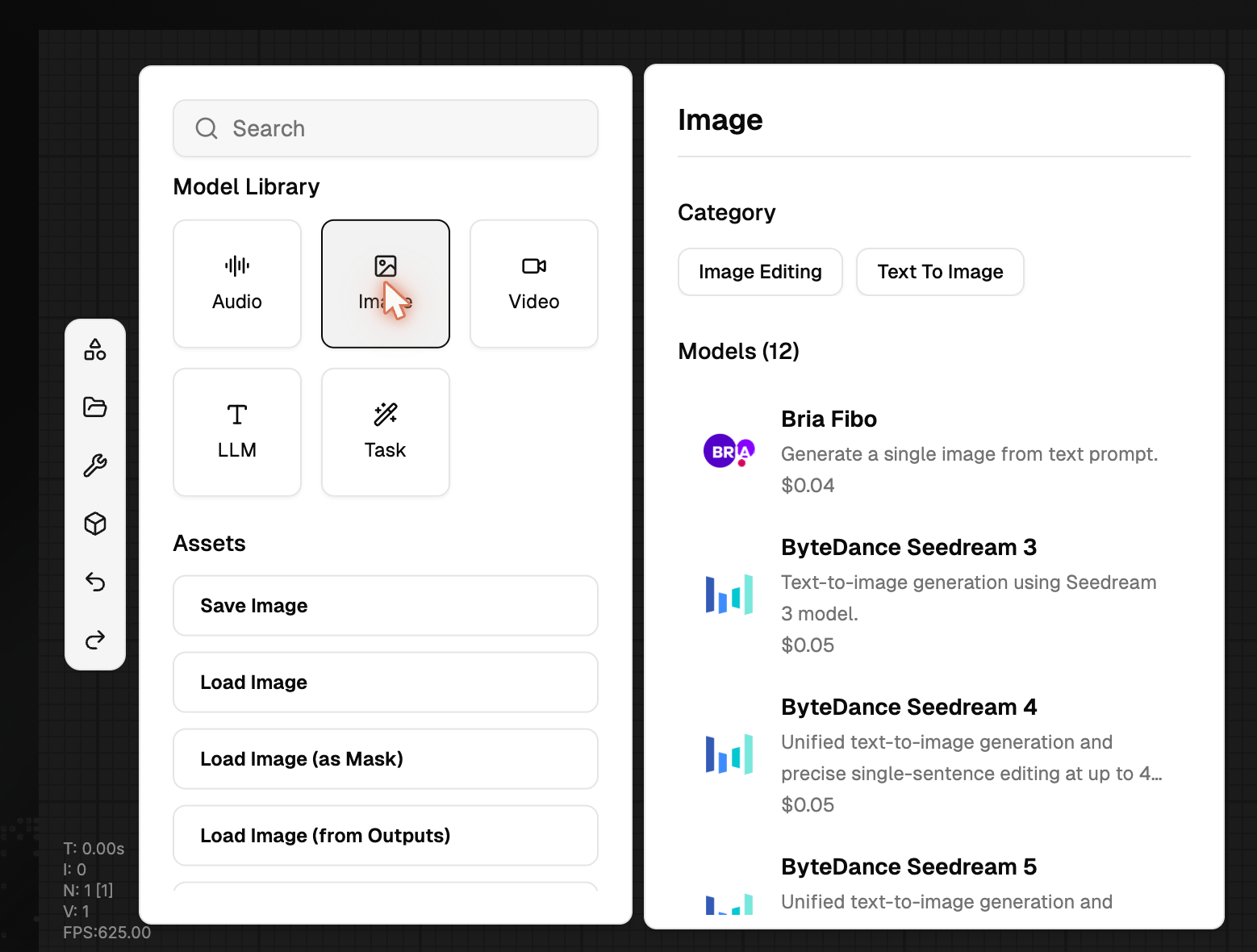 Library, Image tab