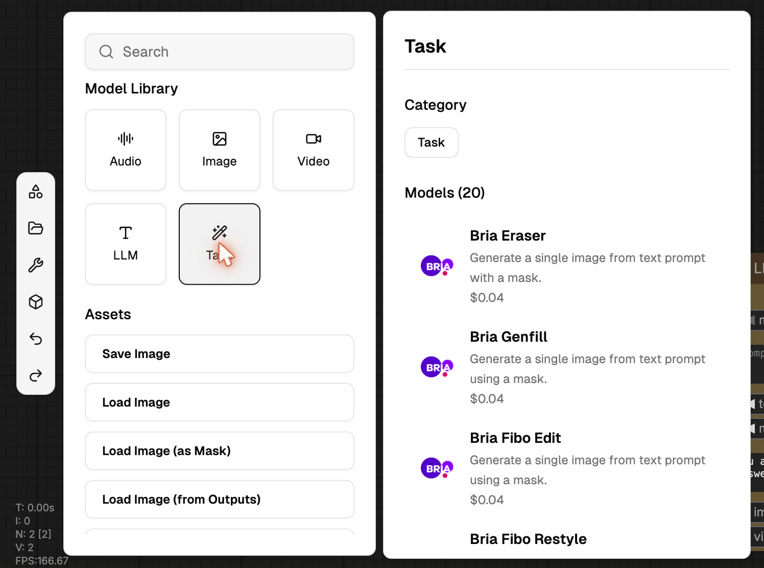 Library, Task tab