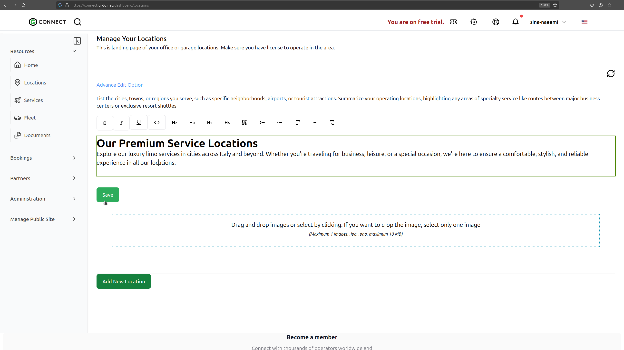 Save header text changes