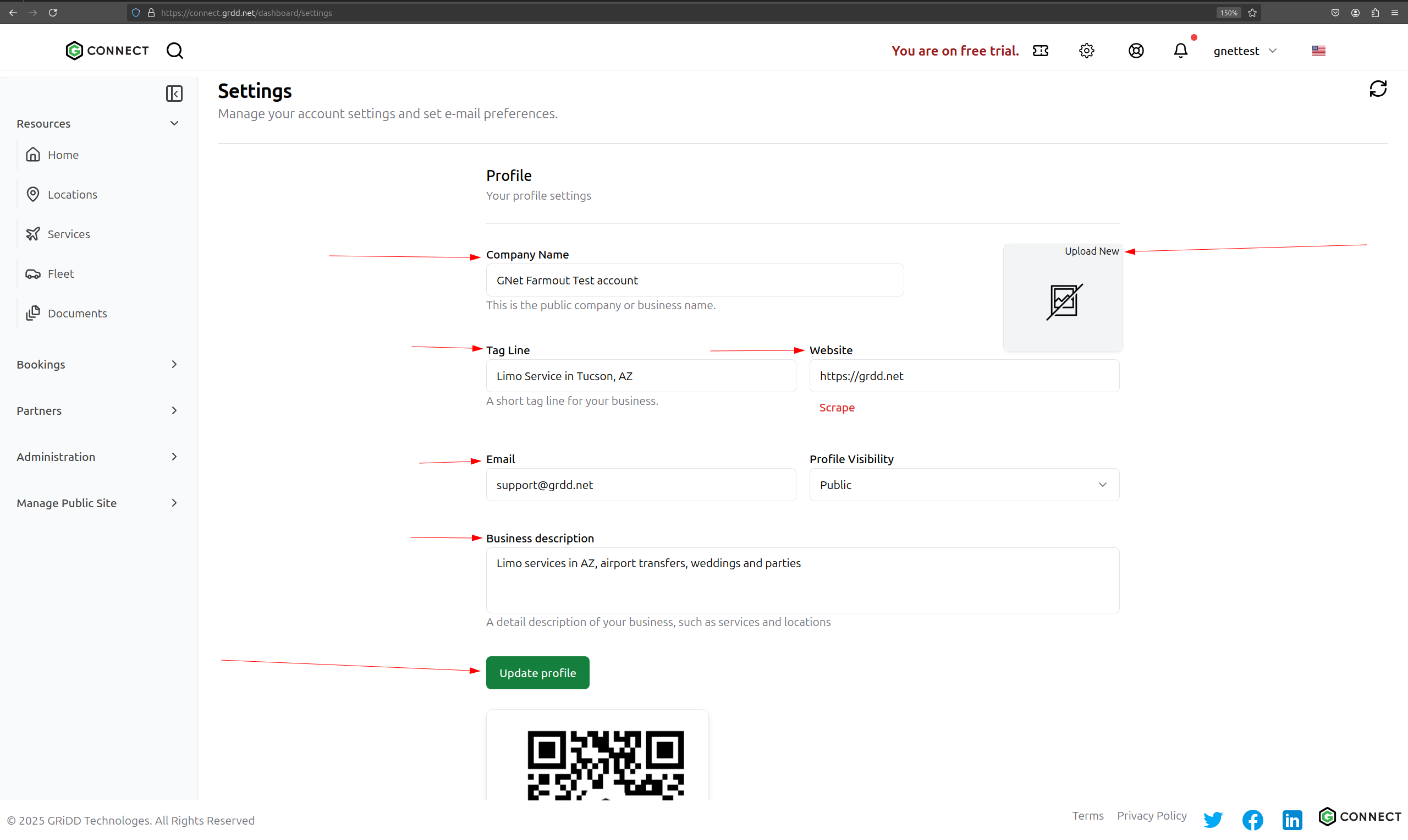 Check and update profile fields