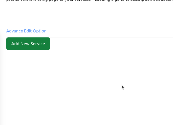 Add new service button