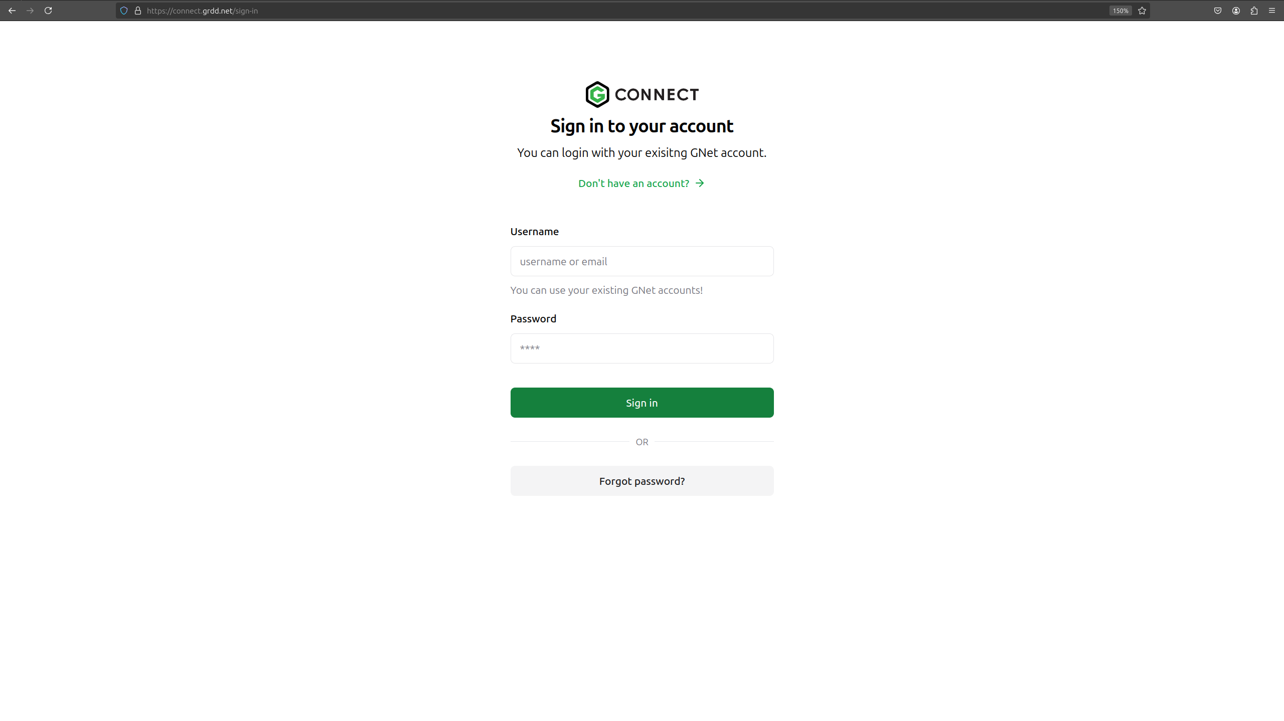 Sign up for GNet Connect