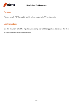 Nitro upload test pdf document