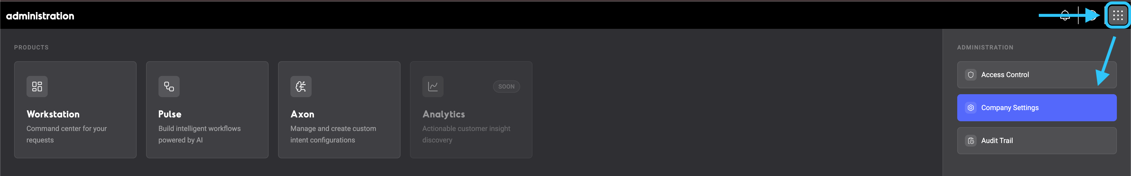 Accessing Company Settings
