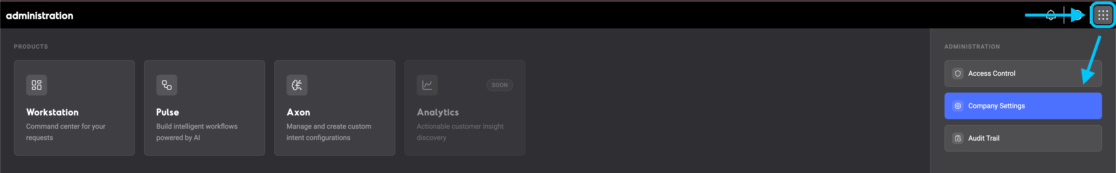 Accessing Company Settings