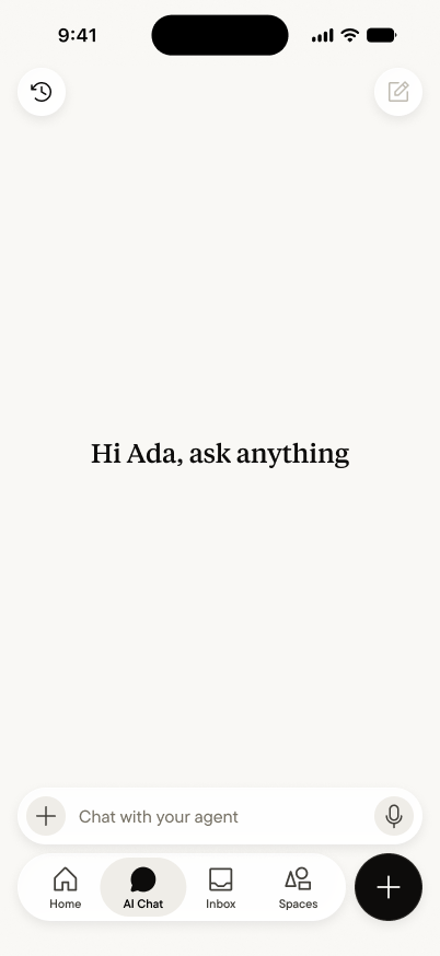 AI Chat: ask your personal agent anything