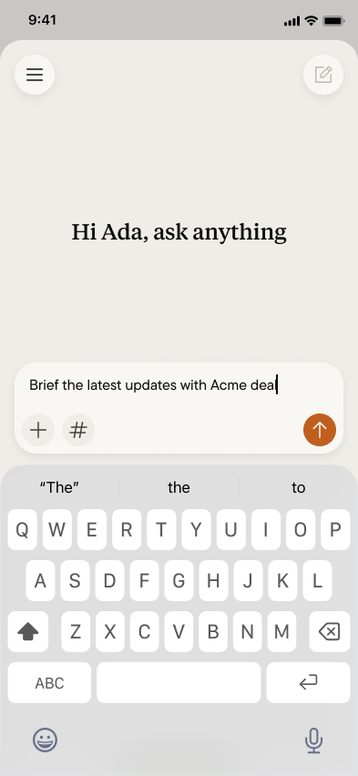 Chat with agent, ready for a question