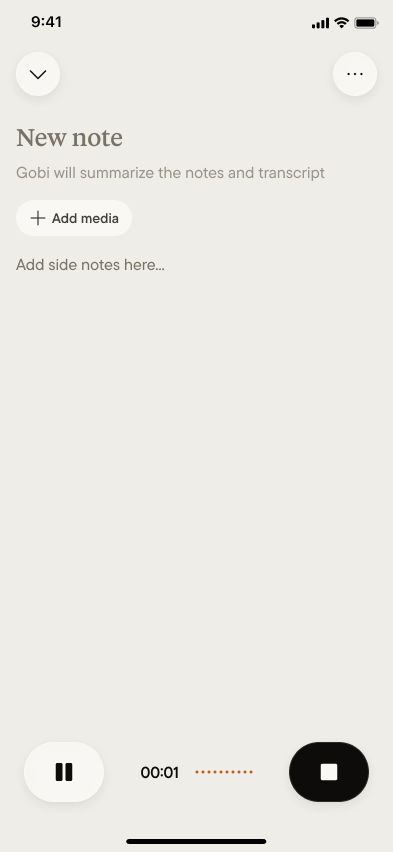 The AI notetaker recording